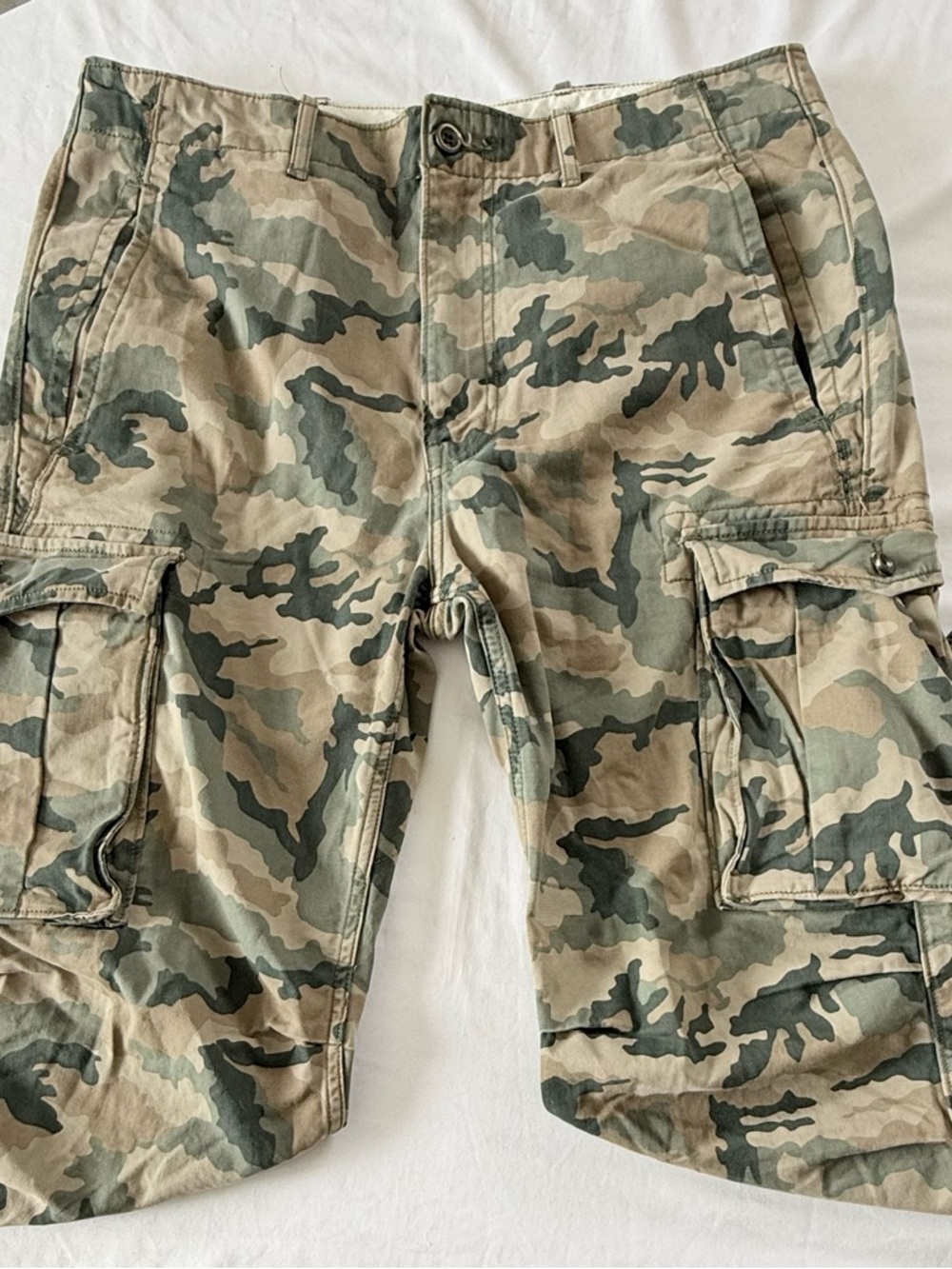 Levi’s Cargo Pants Men’s 34x32 Green Camouflage Canvas Army Pants